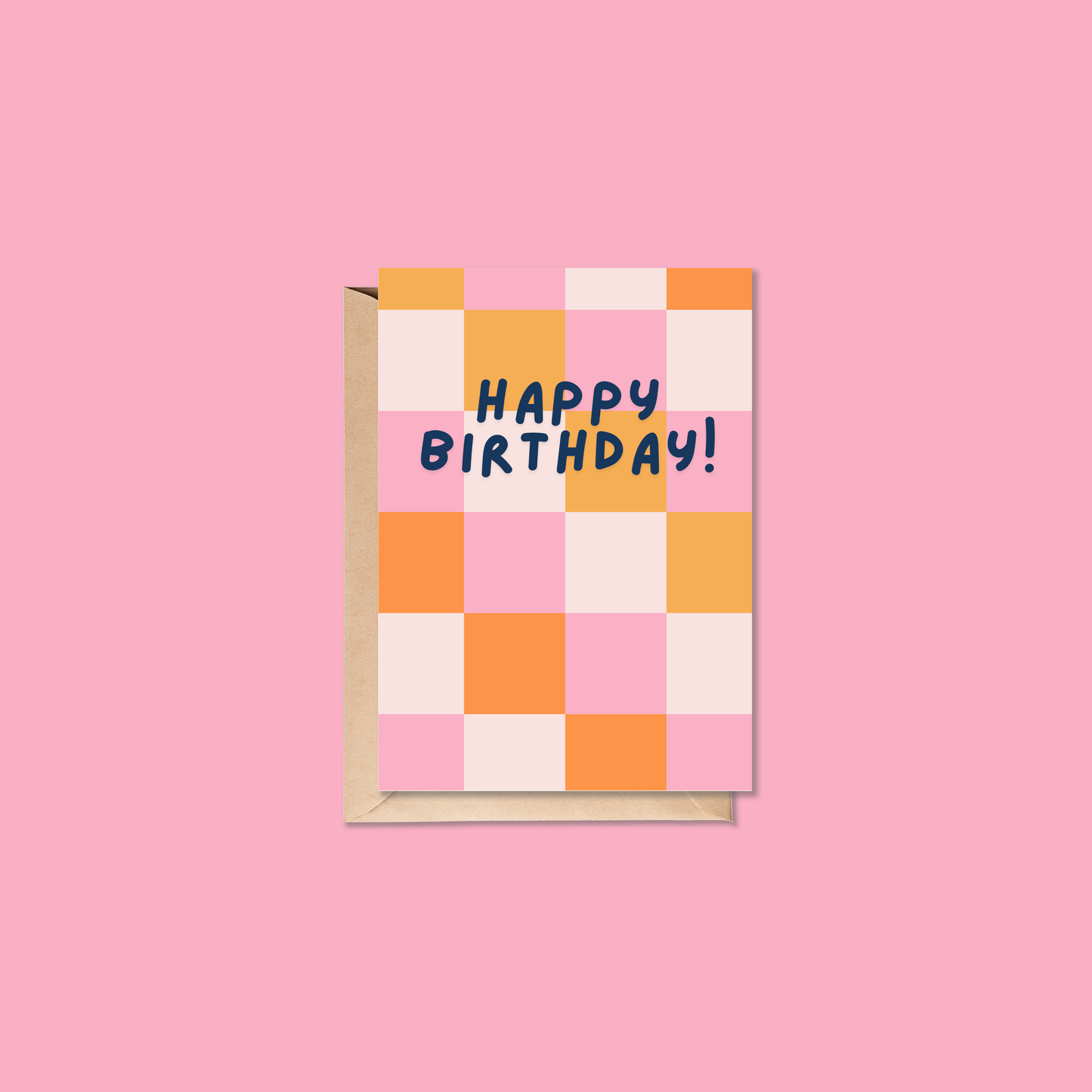 Checkered Happy Birthday Card