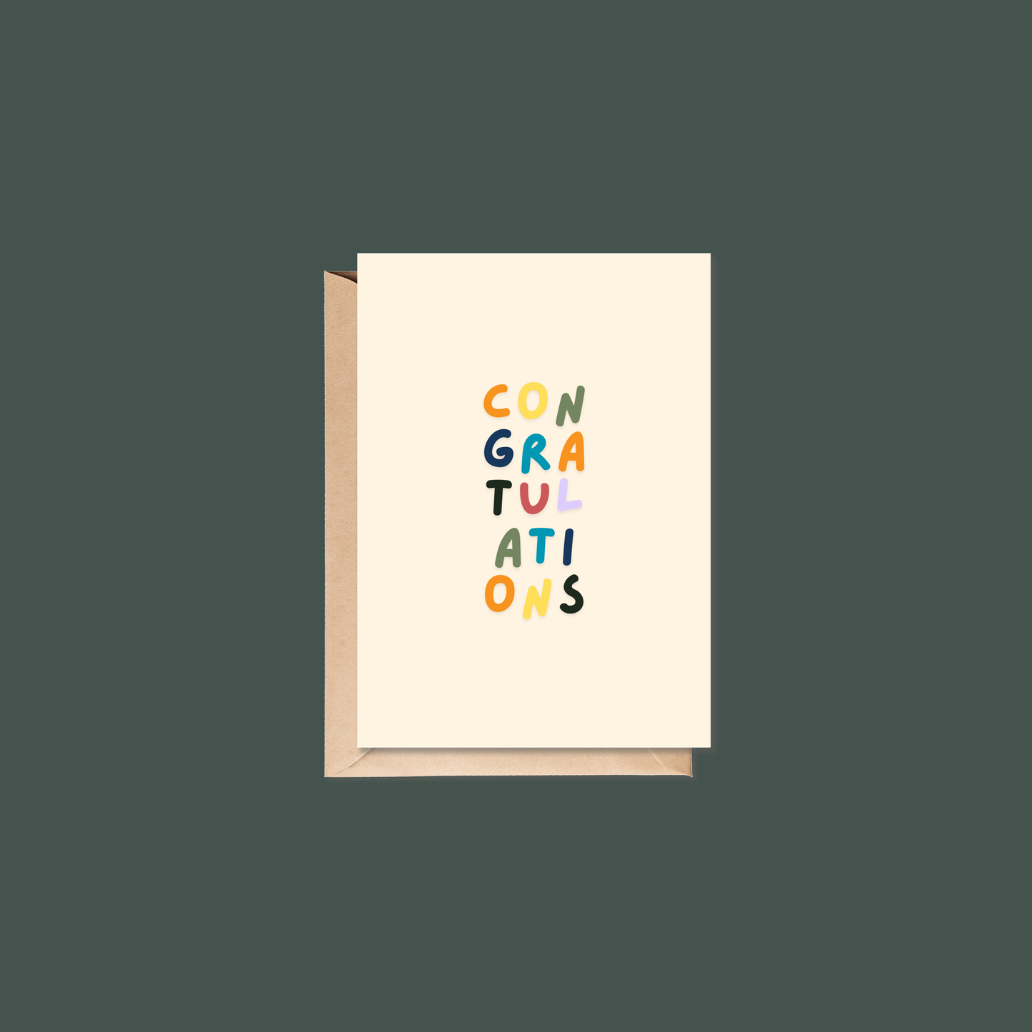 Colorful Congratulations Card