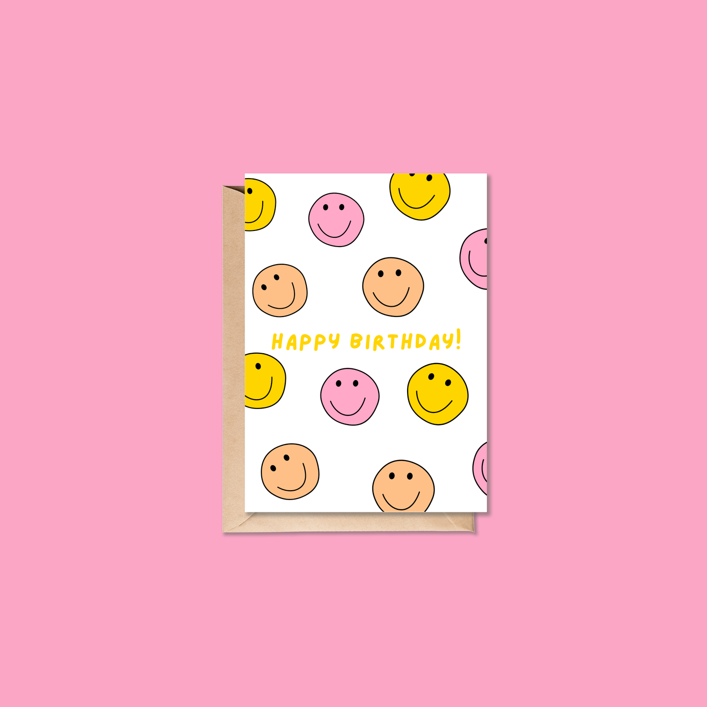 Smiley Pattern Birthday Card